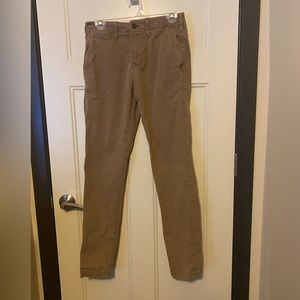 Men’s American Eagle Flex Athletic Fit Khaki Pants sz 28 x 34 Toasted Almond Tan